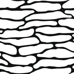 Obraz na płótnie Canvas Abstract Vector Nature Backgroung. Hand Drawn Seamless Pattern. Fashion Illustration Black and White Texture Ink