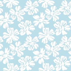 Pastel Botanical Floral Seamless Pattern Background