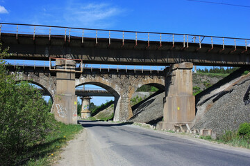 Railway viaduct over the road