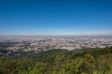 vista da cidade de São Paulo fotografada do ponto mais alto da cidade