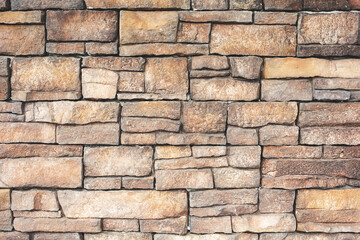 A view of a rustic stone wall as a background.