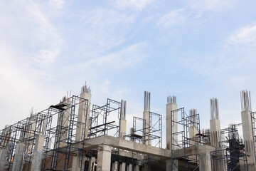 Fototapeta na wymiar Architecture, New industrial building construction site