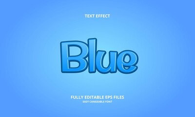 blue style editable text effect
