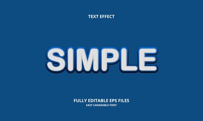 simple style editable text effect