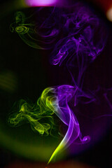 Fototapeta premium Real smoke on black background.