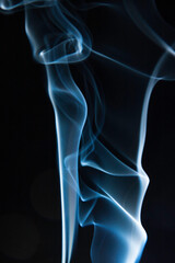 Obraz premium Real Smoke on Black Background