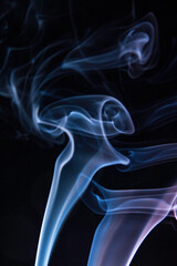 Obraz premium Real Smoke on Black Background