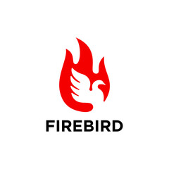 bird flame logo icon vector template