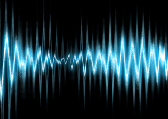 抽象的な青い光の波形