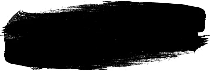 Fotobehang Grunge Paint stripe . Vector brush Stroke . Distressed banner . Black isolated paintbrush collection . Modern Textured shape . Dry border in Black  © miloje