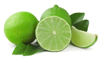 Limes isolated on a white background