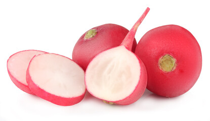 Radish isolated on a white background