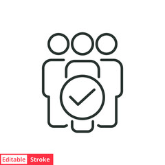 Eligible line Icon. Simple outline style. Able, adept, adequate, capable, competent, deserving, dextrose concept. Vector illustration isolated on white background. Editable stroke EPS 10. - obrazy, fototapety, plakaty