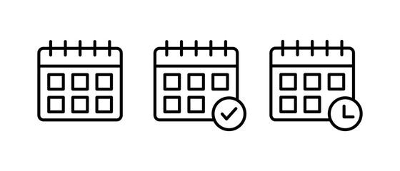 Calendar icon set, Calendar Symbol vector