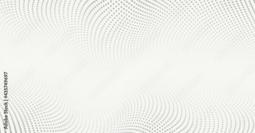 Poster vector background with white abstract wave dots