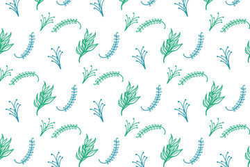 vector plant pattern. floral seamless pattern for fabric, textile