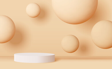 3D rendered podium for your product showcase. Vector  illustration.