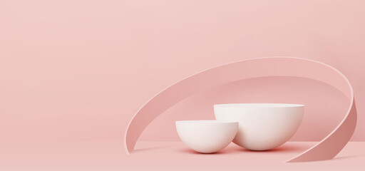 3D rendered podium for your product showcase. Vector 3d illustration.