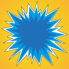 Speech bubble explosion in comic style. Vector illustration with place for your text