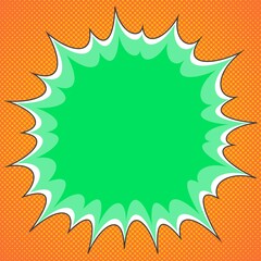 Speech bubble explosion in comic style. Vector illustration with place for your text