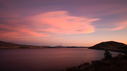 Long exposure image of Lake Tekapo at sunset, South Island