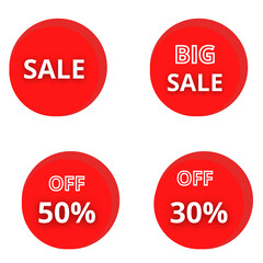 Four sale stickers