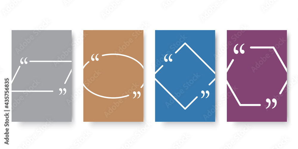 Poster chat message frame banner. quote frame template. quotation dialogue speech bubble. vector illustrati