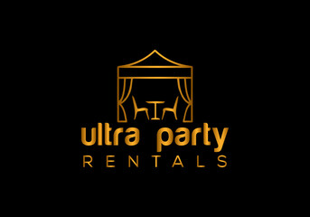 Abstract party rentals emblem logo design