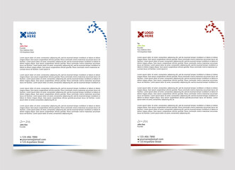 3d Business style abstract letterhead Design template