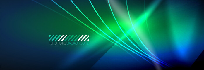 Neon dynamic beams vector abstract wallpaper background. Wallpaper background, design templates for business or technology presentations, internet posters or web brochure covers