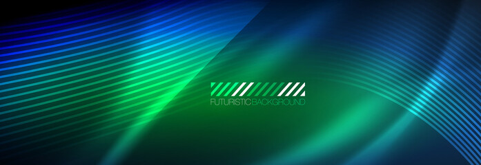 Neon dynamic beams vector abstract wallpaper background. Wallpaper background, design templates for business or technology presentations, internet posters or web brochure covers