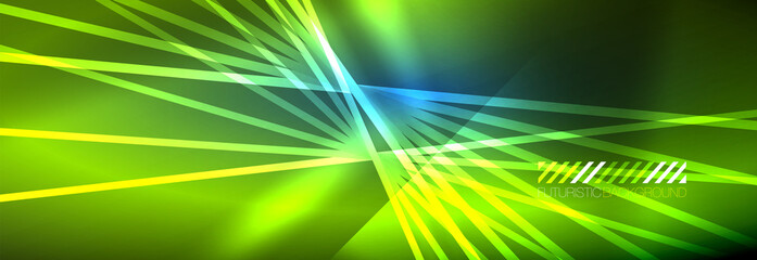 Neon dynamic beams vector abstract wallpaper background. Wallpaper background, design templates for business or technology presentations, internet posters or web brochure covers