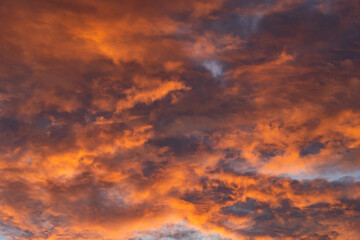 Beautiful sunset sky. Natural background