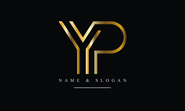 PY, YP, P, Y abstract letters logo monogram