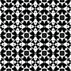 Geometric vector pattern with Black and white colors. Seamless abstract ornament for wallpapers and backgrounds.