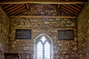 Fototapeta premium The ancient small Church on the site of the Village Of Lead.On Towton Moor where the biggest battle on English soil was ever fought.