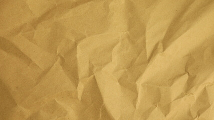 Obraz premium Recycle Paper Texture background. Crumpled Old&nbsp;kraft paper abstract shape background with space Yellow crumpled paper for text high resolution.