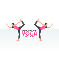 Obraz na płótnie Canvas vector graphic of international yoga day good for international yoga day celebration. flat design. flyer design.flat illustration.