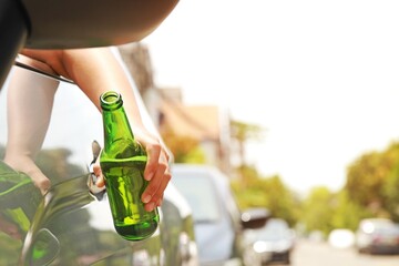Drinking alcohol while driving is life threatening and illegal.