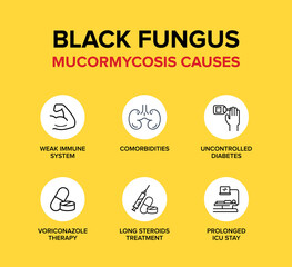 Black Fungus or Mucormycosis Causes.