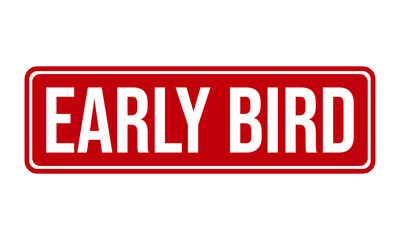 Early Bird Rubber Stamp. Early Bird Grunge Stamp Seal Vector Illustration
