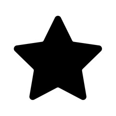 Shopping star or Add to favourites simple isolated icon for apps and websites