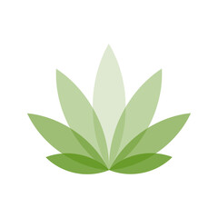 Simple icon of Cannabis Leaf Silhouette Indica marijuana