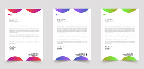 sample abstract business professional letterhead templates