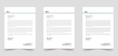 colorful grass abstract business professional letterhead templates