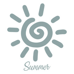 Summer season icons set. Vector illustration symbols.