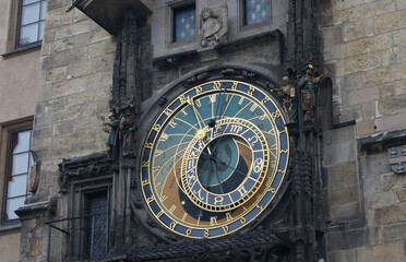 Prague Astronomical Clock on the Old Tower on the Square 