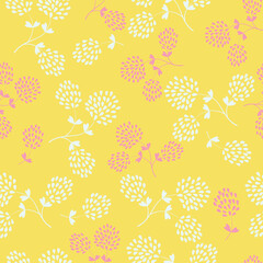 Floral vector seamless pattern design