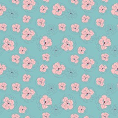 Floral vector seamless pattern design