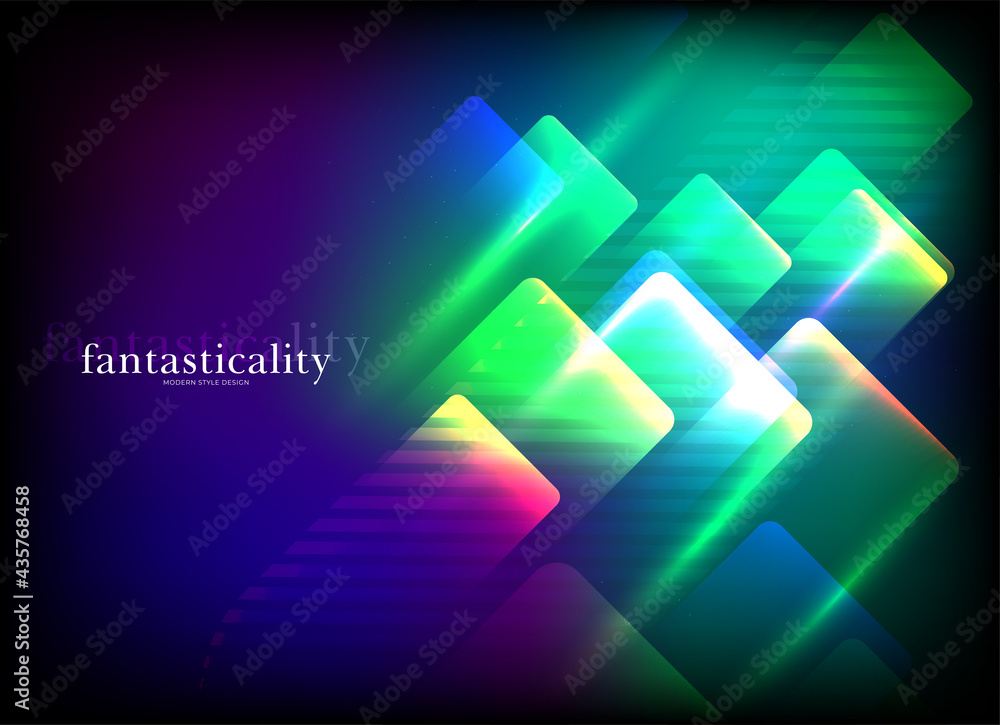 Aufkleber flat vector. minimal geometric background. dynamic shapes composition. eps10 vector.
